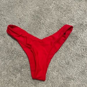 red thong bikini bottoms
